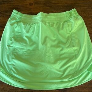 Lululemon Hotty Hot bright green skirt.